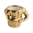 thumbnail image 3 of Taza de café de cerámica perfecl creativa para beber con asa dorado, 3 of 8