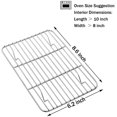 thumbnail image 2 of Roofei Baking Rack, Cooling Roasting Rack Stainless Steel for Baking Sheet Oven Pan, Healthy & Rust Free, Oven & Dishwasher Safe - Set of 2, 2 of 6
