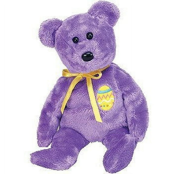 TY Beanie Baby - EGGS 3 the Purple Easter Bear (8.5 inch) Plash