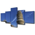 thumbnail image 1 of TISHIRON 5PCS Framed Canvas Wall Art Set,50"x24"Leaning Tower in Pisa Canvas Art Decor, 1 of 7