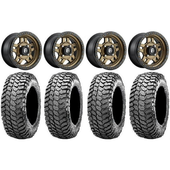 Fuel Anza Bronze 14" Wheels 28" Liberty Tires Polaris RZR XP 1000 / PRO XP / Ranger XP 900/1000