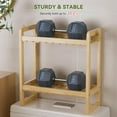 thumbnail image 5 of Bamboo Over the Toilet Storage Shelf - 2-Tier Bathroom Organizers, 2 in 1 Dual Stable Home Storage Rack for Small Bathroom, Space Saver, 5 of 10