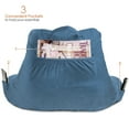 thumbnail image 5 of Reading Pillow, Petite Back Pillow, Backrest Pillows for Bed with Arms, Shredded Memory Foam Back Pillows for Sitting in Bed, Small Back Support Pillow for Kids & Teens, Blue Heaven, 5 of 6