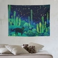 thumbnail image 4 of COMIO  Cactus Tapestry Wall Hanging Cat Hippie Cute Cacti Art Wall Decor (Hemmed Edges) for Bedroom Living Room College Dorm, 4 of 7
