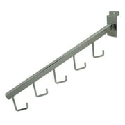 Econoco - SW/5H - 16" Chrome 5-Hook Square Tubing Waterfall Faceout for Slatwall - Sold in Pack of 24