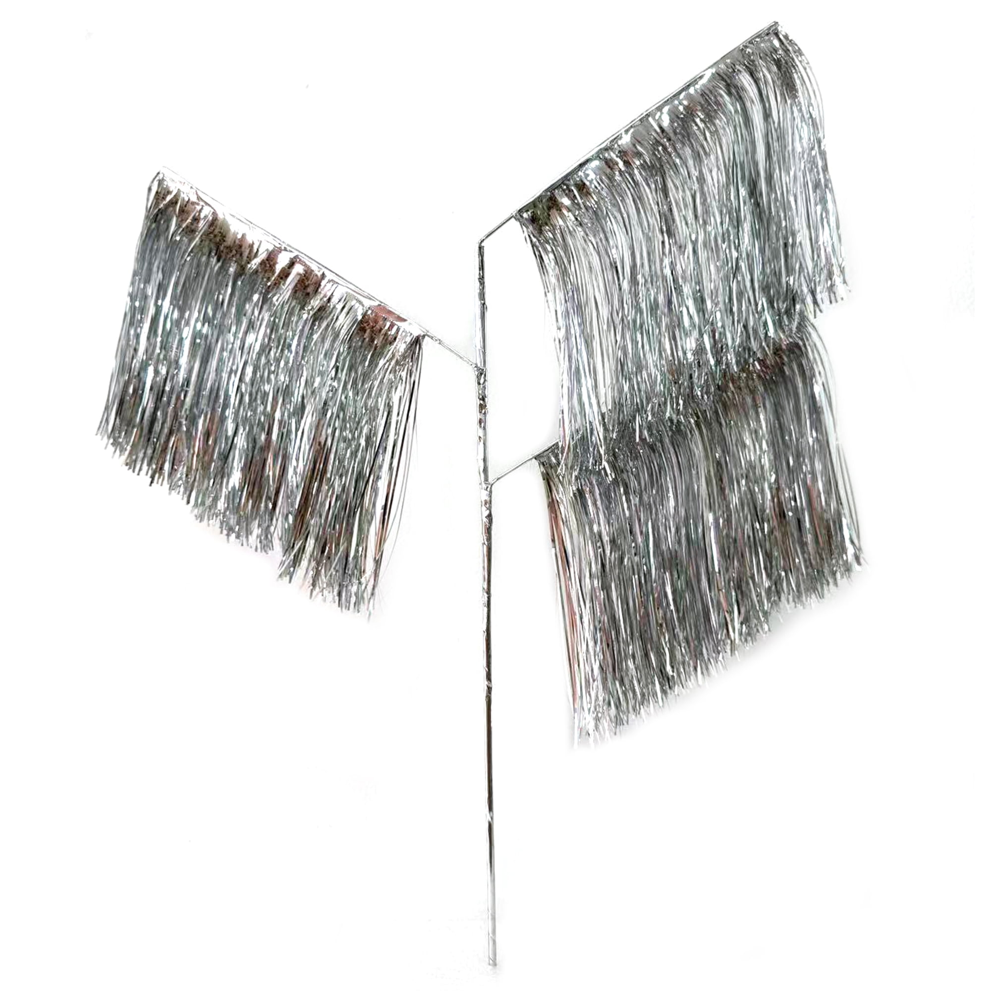 Holiday Time 21IN Silver 3 Branch Tinsel Pick