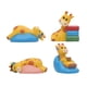 thumbnail image 2 of 4 piezas de estatua de jirafa pequeña, figura de animal de resina de dibujos animados, adorno en miniatura, juguete coleccionable de mesa, diseño esta, 2 of 9