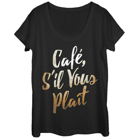 Women's CHIN UP Cafe S'il Vous Plait Scoop Neck Black Large