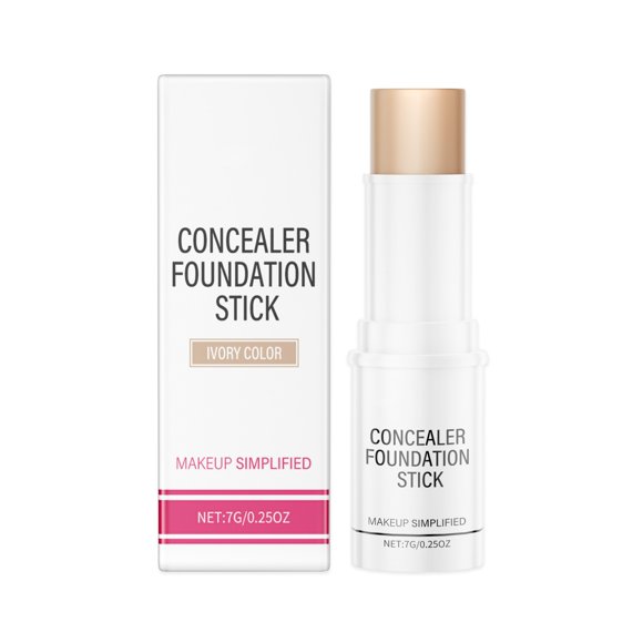 MKHSQHDG Aubaines du Jour Correcteur Fond de Teint Bâton de Maquillage Couleur Ivoire Correcteur Fond de Teint Bâton de Maquillage Portable Résistant à la Sueur Léger et Maquillage
