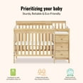 thumbnail image 3 of Dream On Me Jayden 4-in-1 Convertible Mini Crib with Changer Natural, 3 of 10