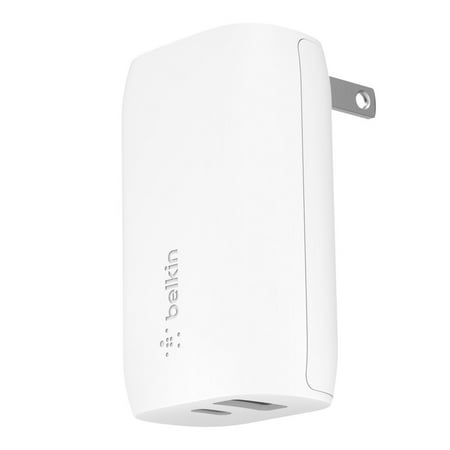 Belkin 37-Watt USB-C Wall Charger - Power Delivery 20W USB-C Port + 12W USB-A Port for PPS Charging Apple iPhone 15, 15 Plus, 15 Pro, 15 Pro Max, iPhone 14 Pro, 14 Pro Max, Samsung Galaxy S23, & More