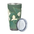 thumbnail image 2 of Fotbe Lotus Golden Line Pattern 20 oz Tumbler Stainless Steel Vacuum Insulated Coffee Ice Cup Double Wall Travel Flask Leak-proof Coffee Cup-Without Straw, 2 of 8
