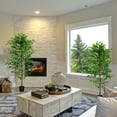 thumbnail image 4 of HOMCOM 2 Piece 6ft Artificial Trees Ficus for Indoor Home Decor, 4 of 10