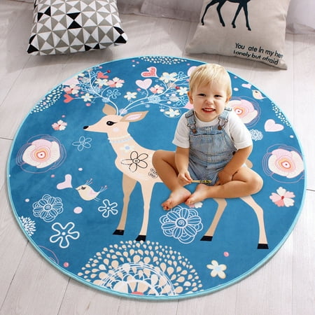 Round Rug Circle Rugs 4 2 Feet Small, Small Round Rugs For Nursery