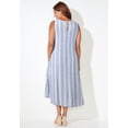 thumbnail image 2 of Catherines Women's Plus Size A-Line Linen Blend High-Low Dress, 2 of 4