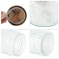 thumbnail image 4 of Ofertas Únicas 1 Pc Tarro de Vidrio Decorativo con Tapa Patrón de Hoja Contenedores Multipropósito [15.22oz], 4 of 5