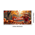 thumbnail image 1 of Autumn Themed Happy Retirement Banner, Fall Leaves Pumpkins Decor, Backdrop for Retirement Party, Photography Props, Retirement Celebrations Decorations, 1 of 4