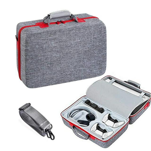 Étui Rigide de Transport Compatible pour Console PS5 et Accessoires, Étui de Voyage Portable Protecteur, Sac de Rangement Grande Capacité