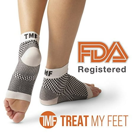 Plantar Fasciitis Sock & Compression Foot Sleeve: FDA-Registered, More Comfortable Than Night Splint For Heel Spur, Ankle, Arch Support - Edema Relief Orthopedic Socks By Treat My Feet -