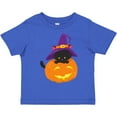 thumbnail image 3 of Inktastic Halloween Cat, Black Cat, Witch Hat, Pumpkin Boys or Girls Toddler T-Shirt, 3 of 5