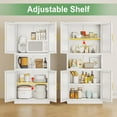 thumbnail image 5 of Ero Modern Metal Large Freestanding Cupboard Storage Cabinets with Open Space and Doors for Kitchen Pantry Home and Office, 5 of 6