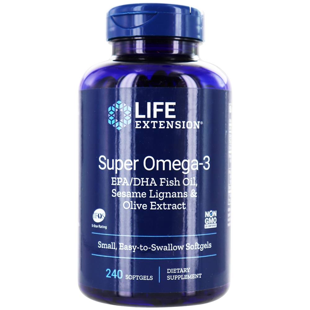 最大54％オフ！ ライフエクステンション スーパーオメガ3 EPA DHA フィッシュオイル ゴマリグナン オリーブエキス 240粒 ソフトジェル  約2ヶ月分 Life Extension Super Omega-3 Fish Oil