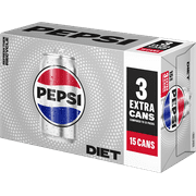 Diet Pepsi Cola Soda Pop, 12 fl oz, 15 Pack Cans