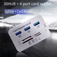 thumbnail image 1 of Expansor de 7 Puertos HUB+4 para Tarjetas de Memoria SD, TF, MS, M2 y MMC, Adaptador para U Disk, PC, Portátil, Ratón, Teclado y USB., 1 of 1