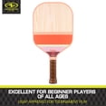 thumbnail image 5 of Athletic Works Timber Wooden Pickleball Paddle, Orange, 5 of 5