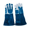thumbnail image 2 of Guantes para manipulación de animales, mitones resistentes a mordeduras y resistentes al calor para gatos. Blanco azul profundo, 2 of 9