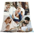 thumbnail image 3 of Personalised Blanket - Custom Blanket with Photos Text.Custom Blanket with 1-9 Photo Collages,Flannel Blankets for Mothers Day Customized Gifts For Mom, 125×100cm, 3 of 6