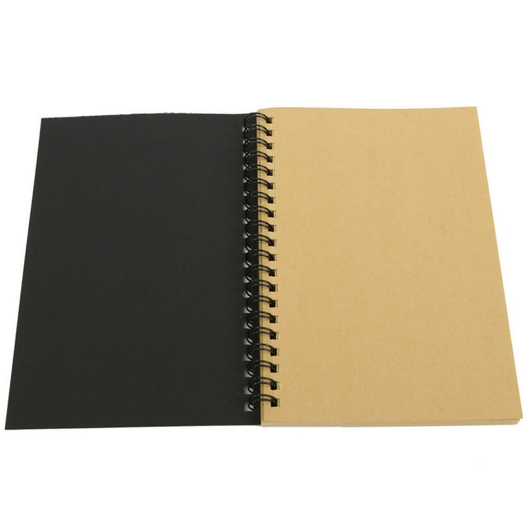 Retro Kraft Spiral Binding Blank Graffiti Sketchbook Notebook Graduation  Gift Clear Paper 