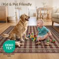 thumbnail image 4 of ODIKA 4'x6' Ultra-Soft Area Rug, Checkered Layered Farmhouse Plaid Tartan Grid Border Doormat Rag Flowing Dynamic None Washable, Bare feet friendly, Silk-Touch for Bedroom Home office, 4 of 7