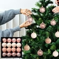 thumbnail image 2 of Hvmvliv Christmas Ornaments 16Pc 2.34inch Christmas Balls Pendant Shatterproof Crack Painted Xmas Hanging Balls Decoration for Christmas Tree Decoration Pink, 2 of 8