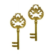 Small Gold Keys Set of 2 Over Sized Statues