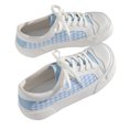 thumbnail image 1 of Zapato de Lona 3 CM Suela Gruesa Transpirable Cómodo Moda Punta Redonda Zapatos de Lona Planos para Diario Blanco Azul 38, 1 of 8