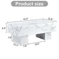 thumbnail image 4 of Miekor Furniture Modern Simple White Marble Texture Mdf Coffee Table - 43.3"X21.6"X17.2" Practical Model.Making It An Ideal Addition To Any Living Room Or Apartment 45321, 4 of 9