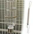 thumbnail image 1 of Fiudx Soporte de Resorte de Acero Inoxidable, Dispensador de Agua Seguro para Mascotas, Diseño de Resorte Duradero y Flexible, Multiusos para Jaulas y Camas, Accesorios para Animales Pequeños, Juego, 1 of 7