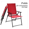 thumbnail image 3 of Metal Outdoor Folding Chairs, 4-Piece Patio Lawn Chairs with Arms, 3 of 5