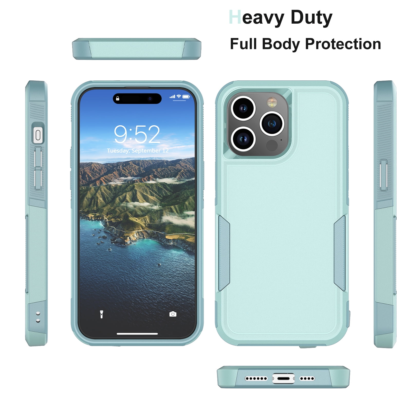 X-LEVEL Guardian Series For iPhone 15 Pro Max Soft TPU Matte Phone Case  Anti-drop Back Cover - Midnight Green Wholesale