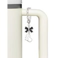 thumbnail image 3 of Delight Jewelry Two-tone Runner Silhouette in Heart - Silvertone Bow Charm Accessory for Tumblers and Thermal Cups, 3 of 4