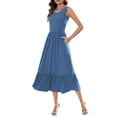 thumbnail image 4 of OutfitShow Summer Maxi Dresses for Women Sleeveless Casual Flowy Tiered Dress Vacation Beach Sundresses with Pockets, 4 of 8