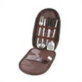 thumbnail image 2 of Ensemble de 8 Pcs Batterie de Cuisine de Camping Portable Randonnée Intérieur Extérieur VR Acier Inoxydable Pique-Nique BBQ Vaisselle VR Roulotte Équipement de Randonnée Cuisinière Cuisson Café, 2 of 9