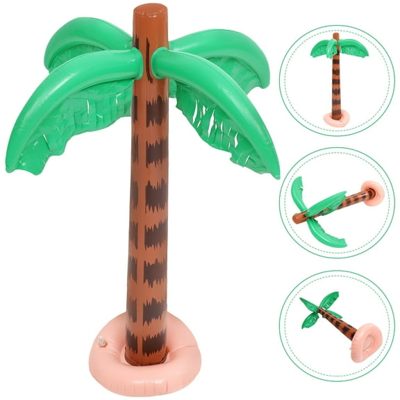 OUNONA Inflatable Coconut Tree Parties Toy Decorations Pool Party Green