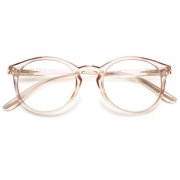 MAGIMODAC Round Reading Glasses 2.5 Blue Light Blocking Spring Hinge Lightweight Reader Eyeglasses for Men and Women