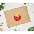 thumbnail image 2 of Darling Souvenir 45 Pcs Round Envelope Seal Red Aster Flower Save The Date Stickers DIY-1.6 Inches, 2 of 4