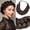 Brunette Brown, variant on Thick Wide 2 Strands Synthetic Hair Braided Headband Chunky Plaited Braids Elastic Stretch Hairpiece for Women Girl Kinky Straight (Brunette Brown)