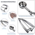 thumbnail image 2 of Cookie Scoop Ice Cream Scoop Melon Scoop 18/8 Stainless Steel with Trigger Cupcake Scoops (4cm), 2 of 6