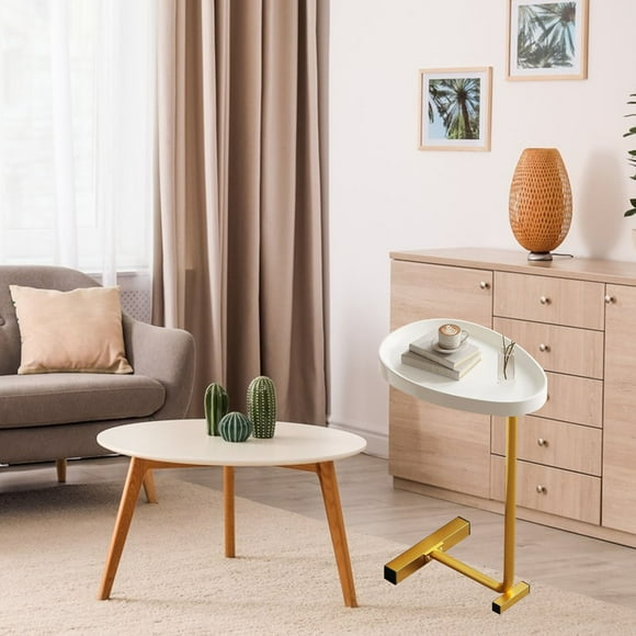 Egg Oval Shaped Table,C Shaped Side Table Nightstand Coffee End Table Small Oval Coffee Table Crafted with Care