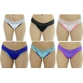 thumbnail image 3 of Just Intimates Thongs / Panties for Women (Pack of 6) (X-Small), 3 of 3